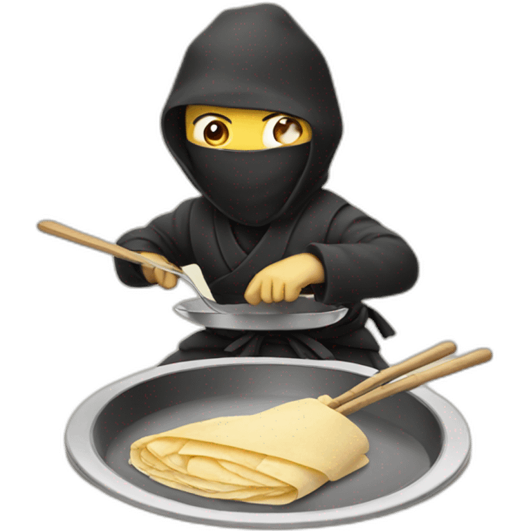 ninja making crepes emoji