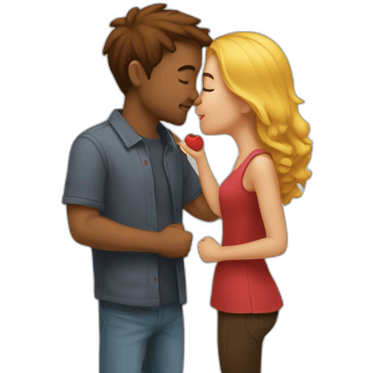 couple has a hearltfelt kiss emoji