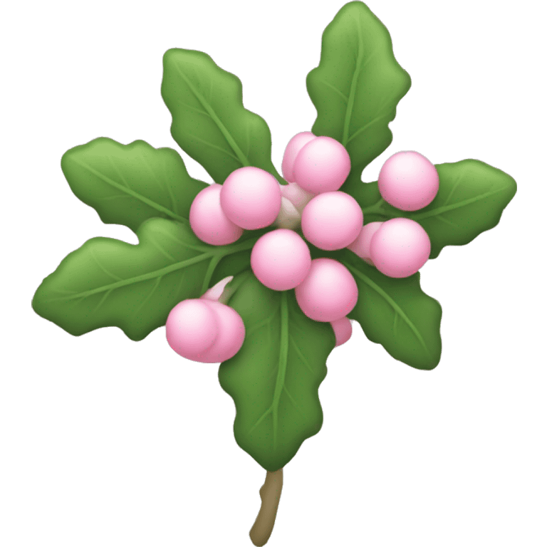 light pink mistletoe emoji