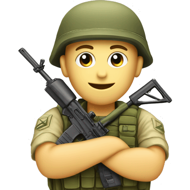 IDF symbol with soldiers  emoji