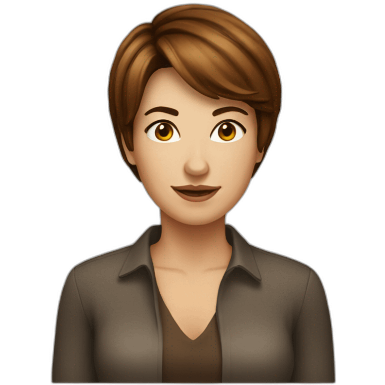 Woman short brown hair drink whisky emoji