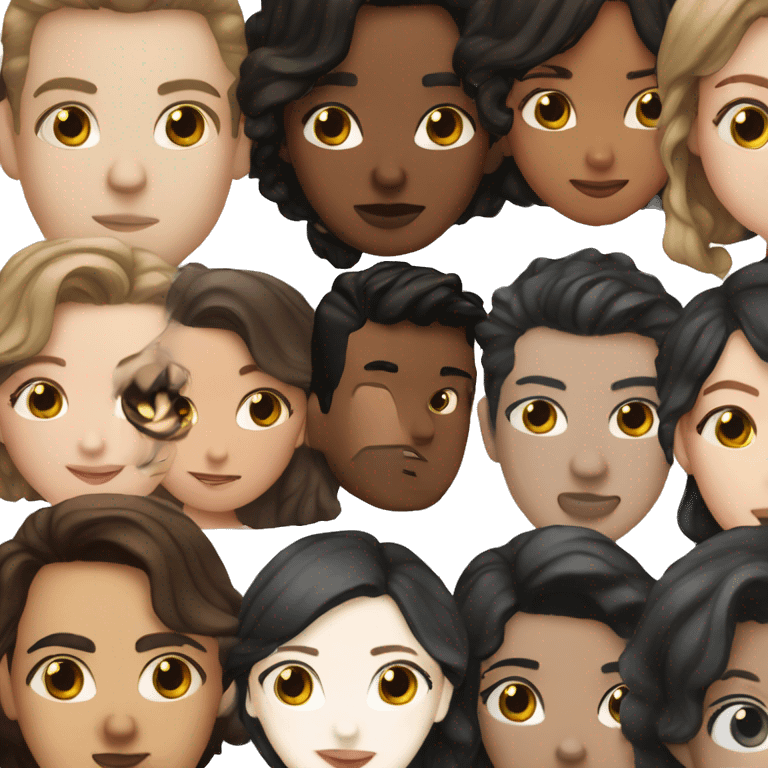 Girl with light brown skin and black hair kissing guy with dark brown hair and white skin emoji