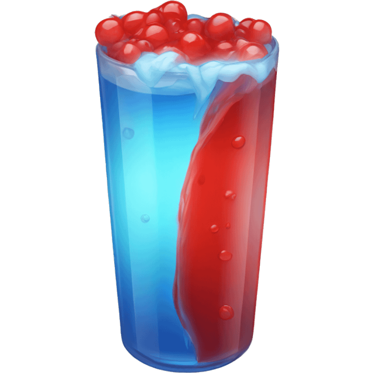 red and blue energy drin emoji