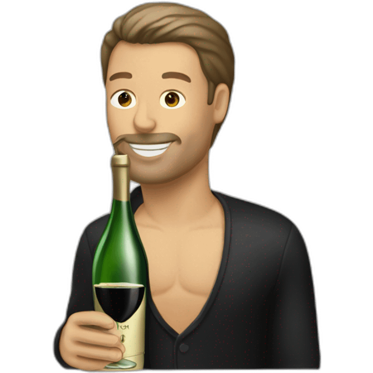 man drinking a dom perignon emoji