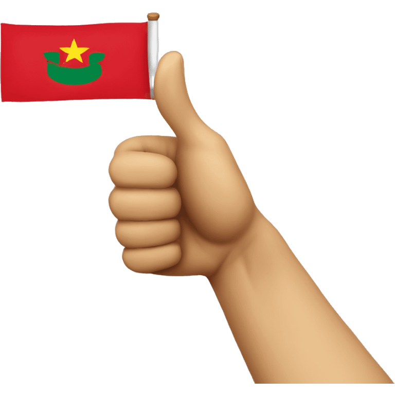 Thumbs up with kelantan flag emoji