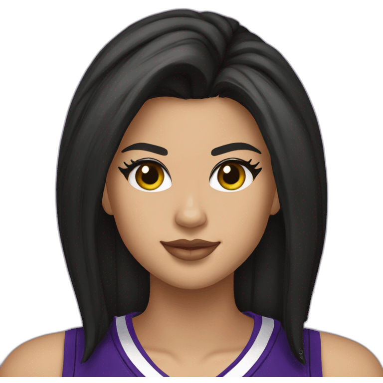 selena gomez wearing lakers jersey emoji