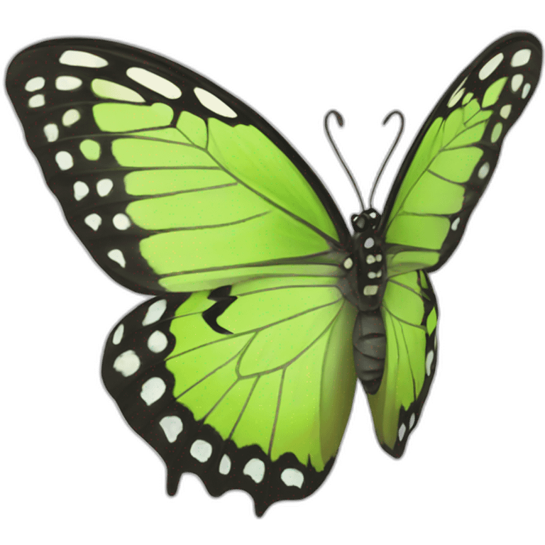 Lime butterfly emoji