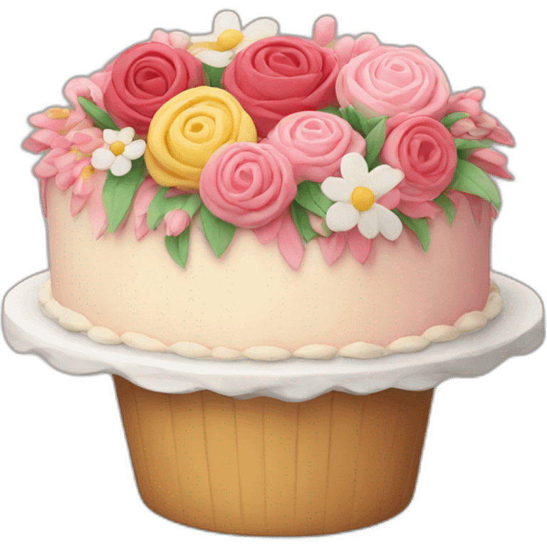 Floral cake  emoji