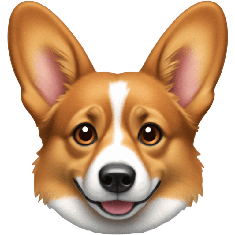 Red pembroke welsh corgi, black snout emoji