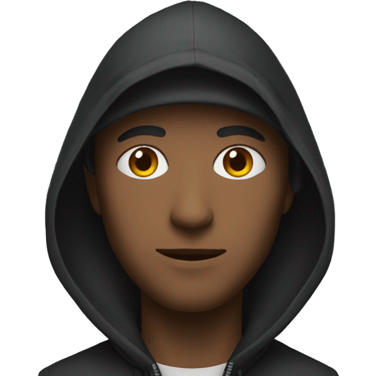 man with a hood emoji