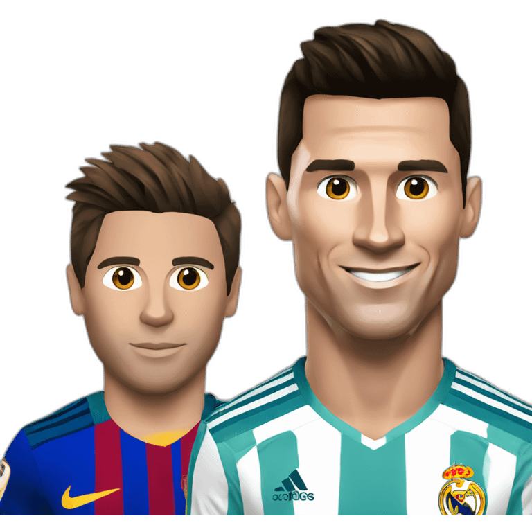 Cristiano Ronaldo and Lionel messi emoji