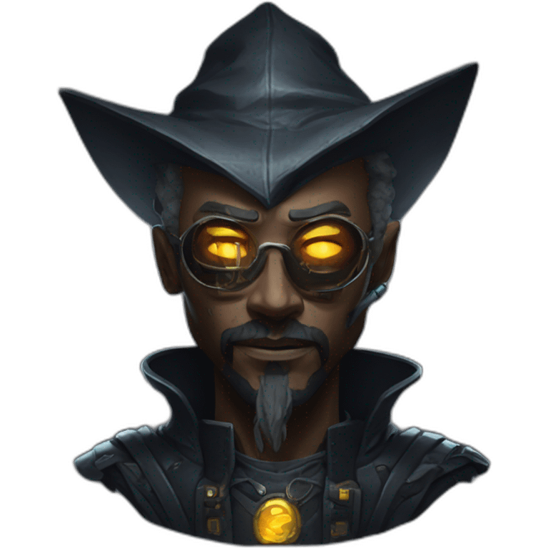 portrait of dark wizard in Cyberpunk style emoji