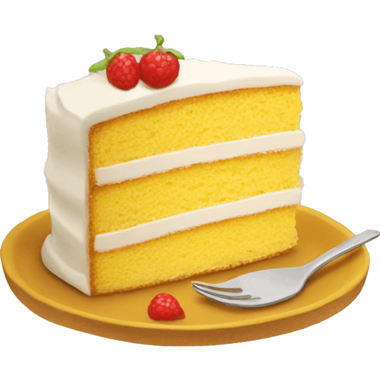 A yellow cornflour cake emoji