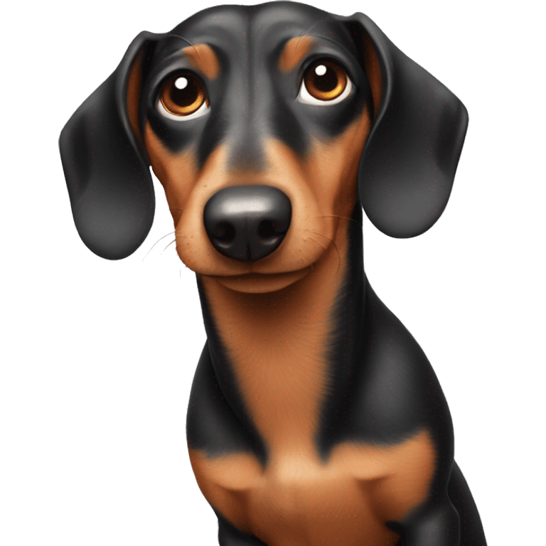 dachshund with a pig nose  emoji