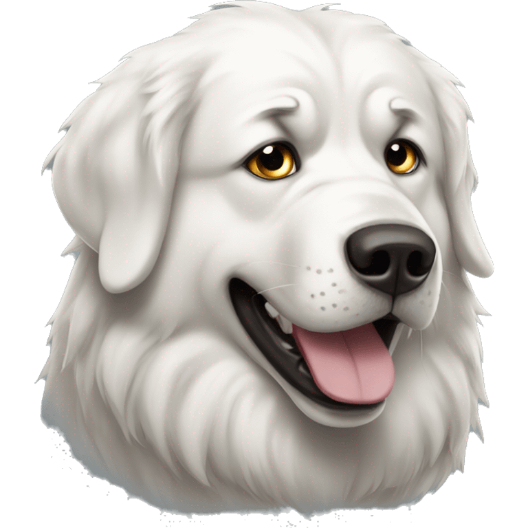 Angry Great Pyrenees beany emoji