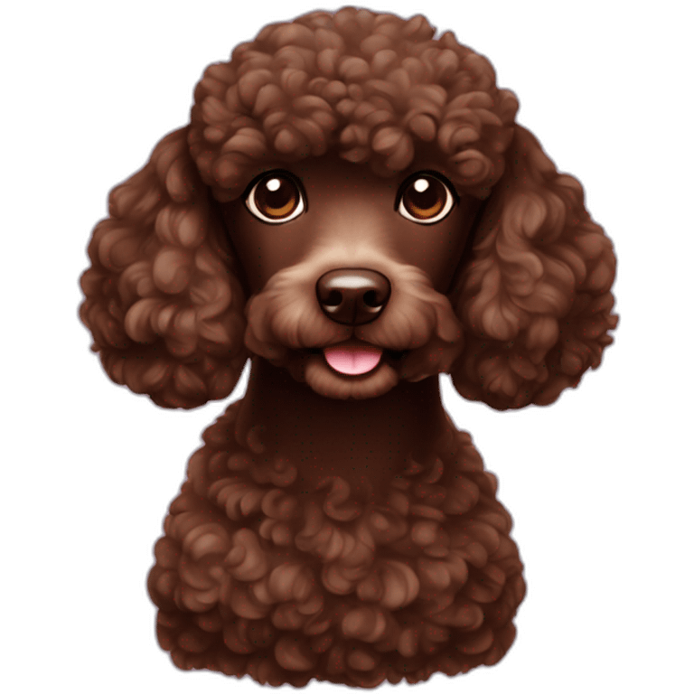 Lovely Chocolate poodle emoji