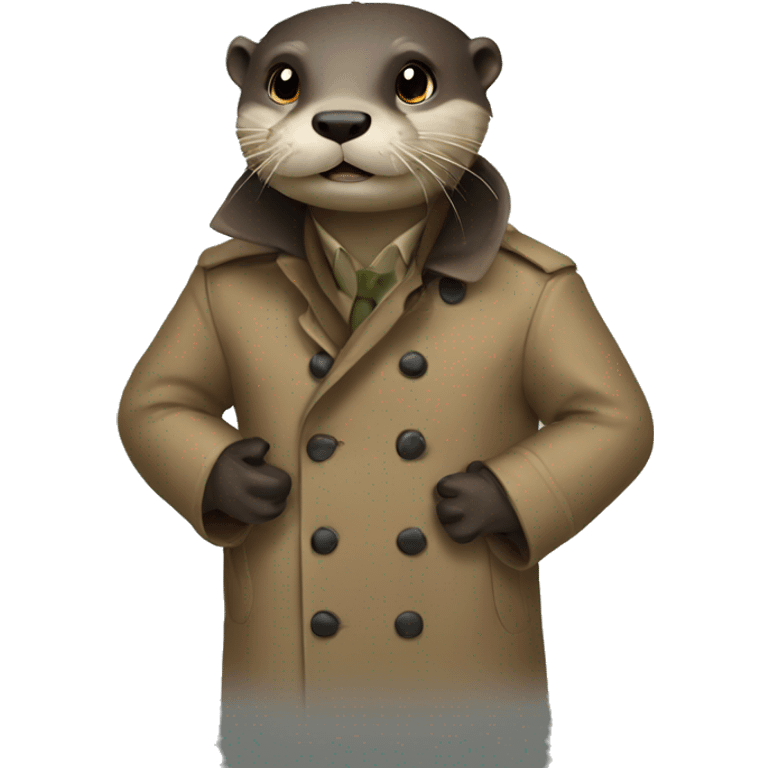 Otter in trenchcoat emoji