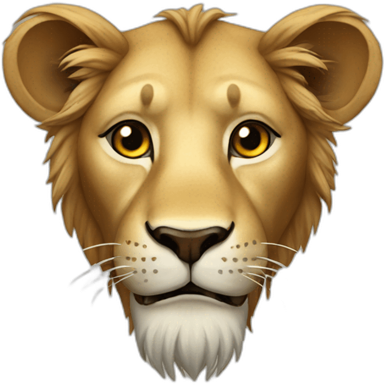 Lion with glass  emoji