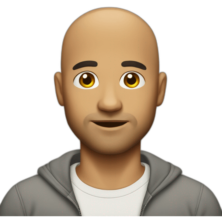 Bald Latino guy with a short beard emoji