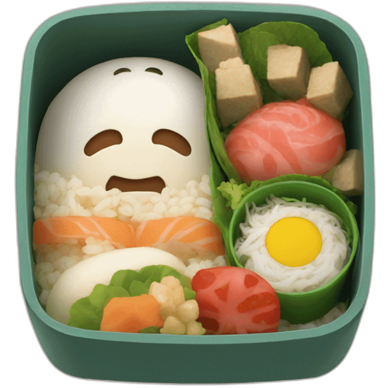 bento box on the theme of chihiro emoji