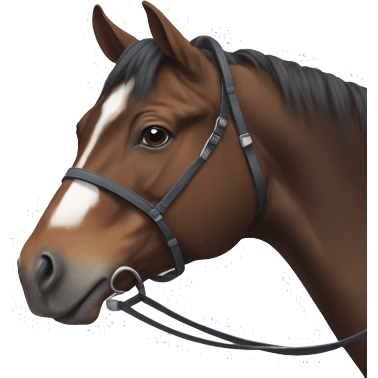 Bay horse with 3 white socks  emoji