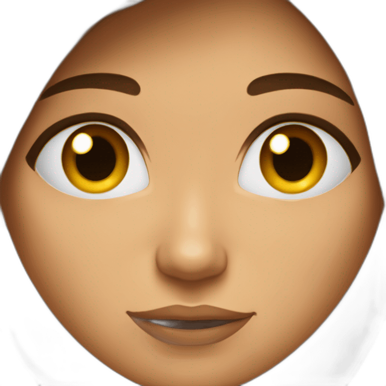 femme brune yeux marron emoji