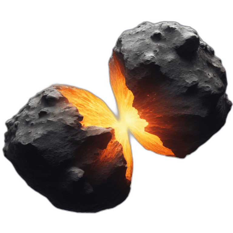 Two asteroids colliding emoji