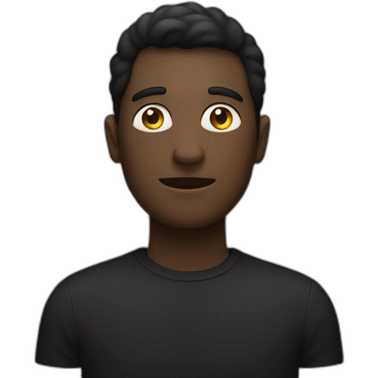 Autiste sur un homme noir emoji