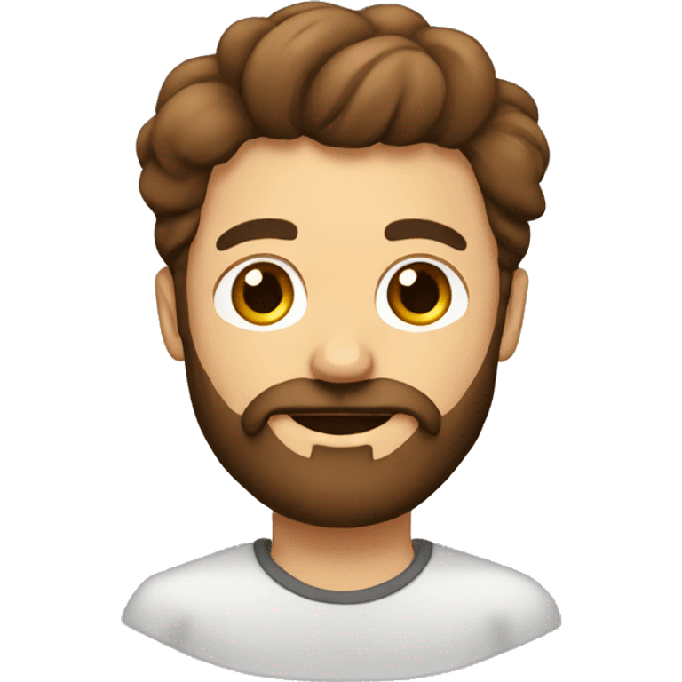 Homme chatain avec une barbe emoji