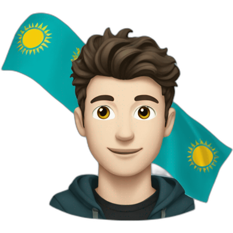 Shawn Mendes with Kazakhstan flag emoji