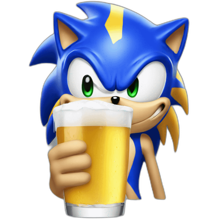 sonic head drinking emoji