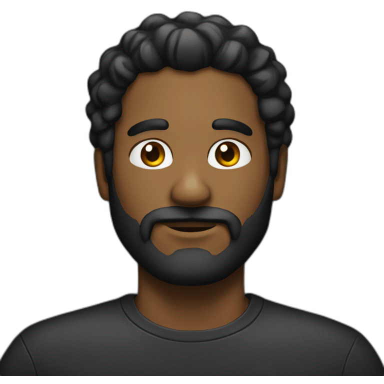 Hombre negro con barba emoji