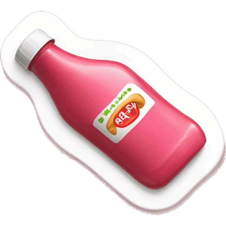 pink ketchup with a tag that says ´KENCHUP' emoji