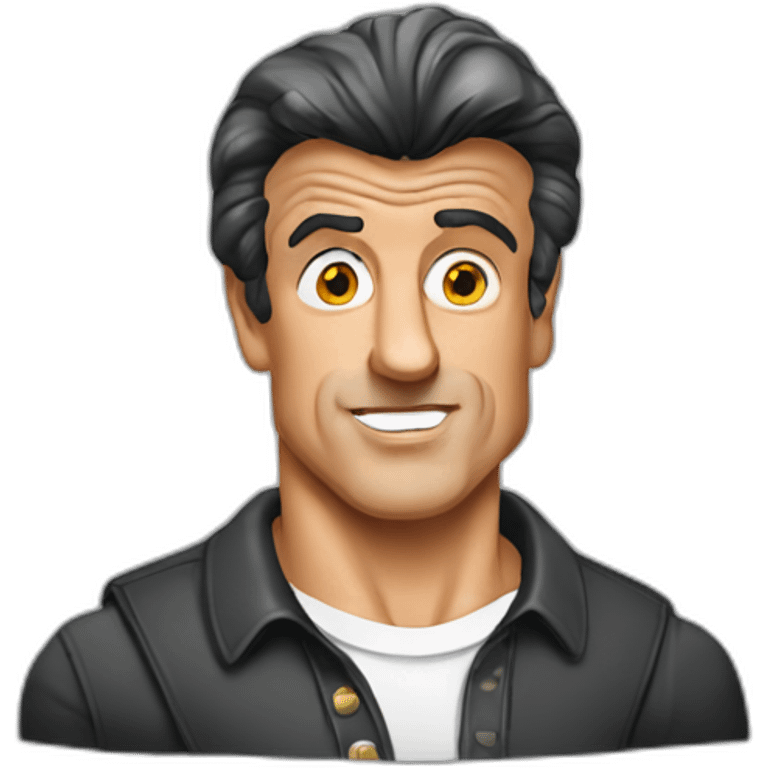 sylvester stallone cartoon wearing shirt emoji