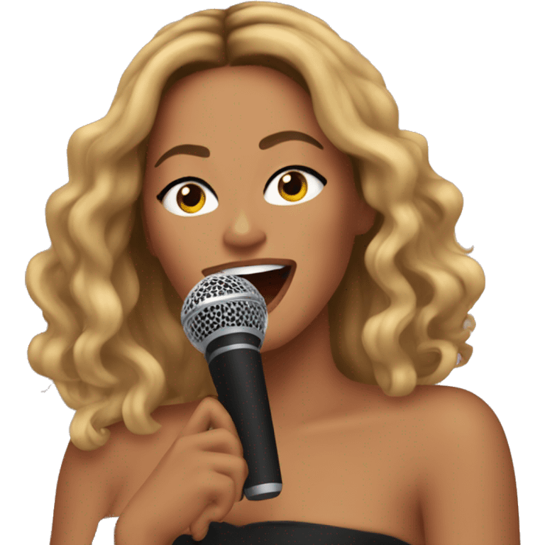 Beyoncé singing  emoji