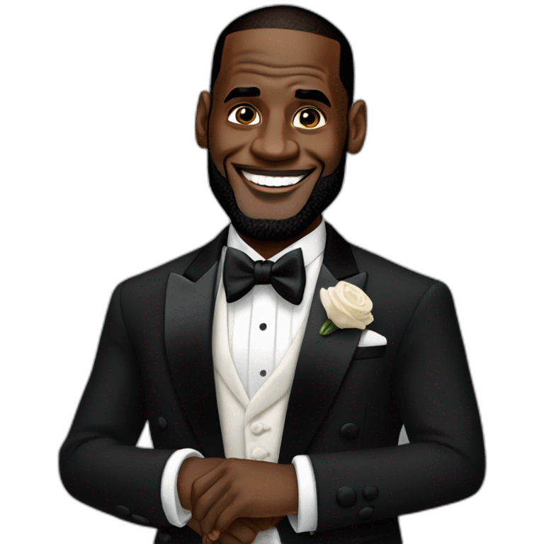 lebron james in a fancy tuxedo suit emoji