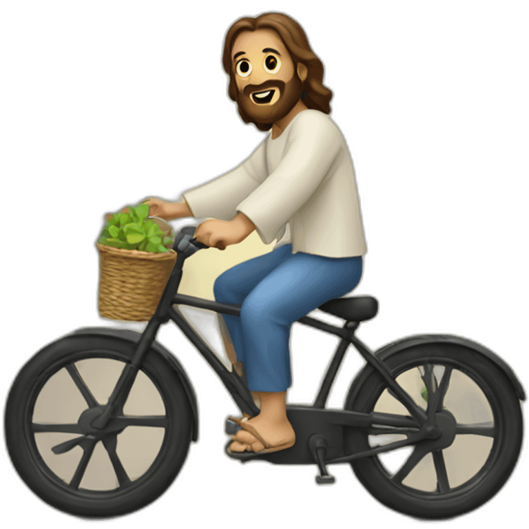 Jesus on a bike emoji