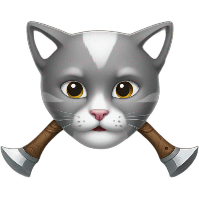 kitty double axe emoji