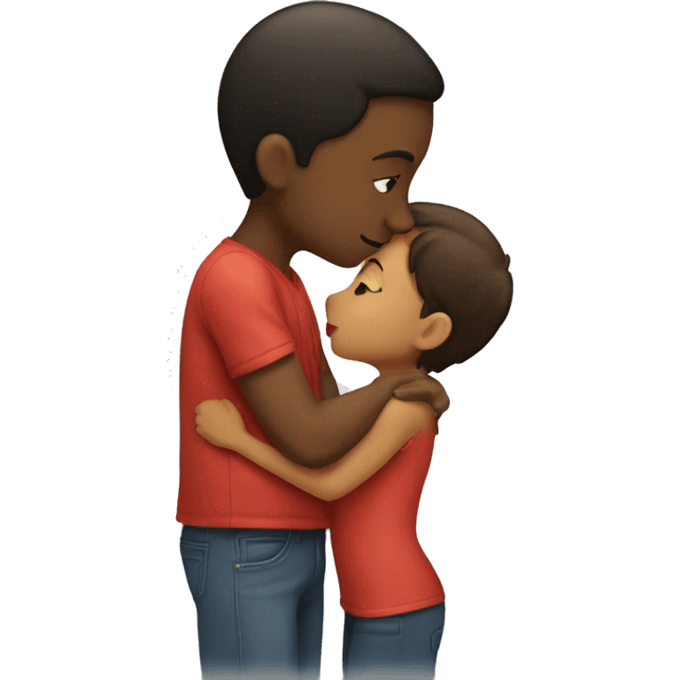 Girl kissing a boy  emoji