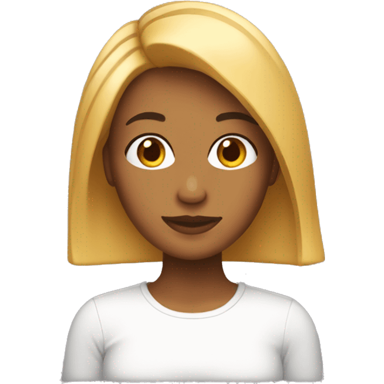 chica con cabello color miel emoji