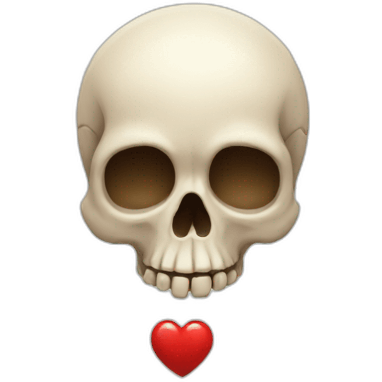 Skull with heart emoji