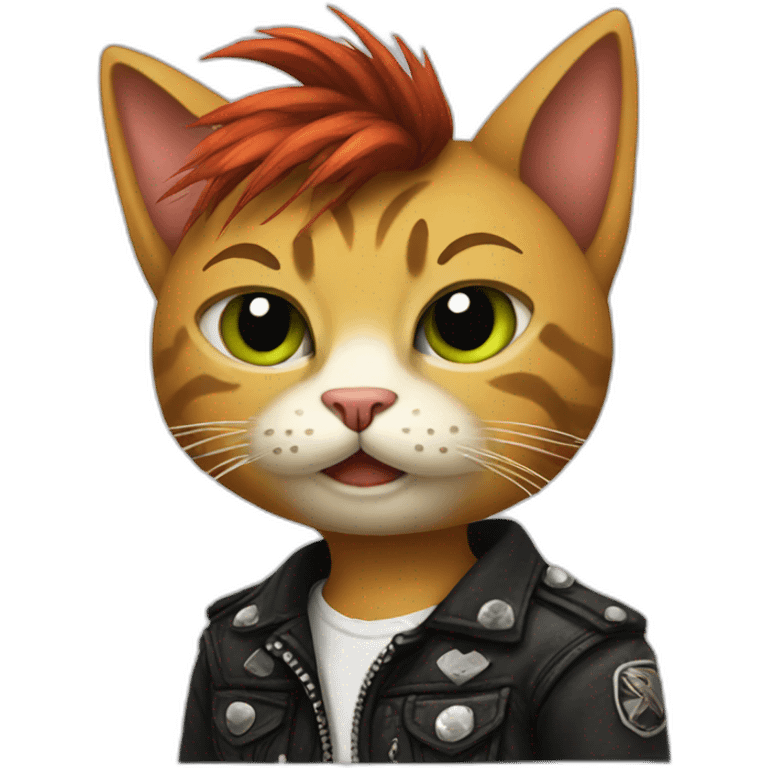 Punk cat emoji