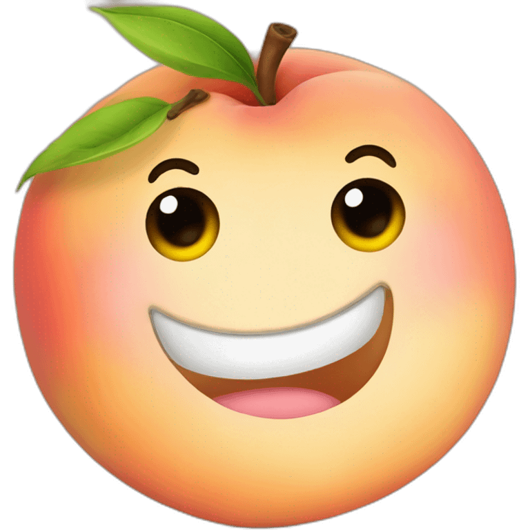 Peach with a cute face  emoji