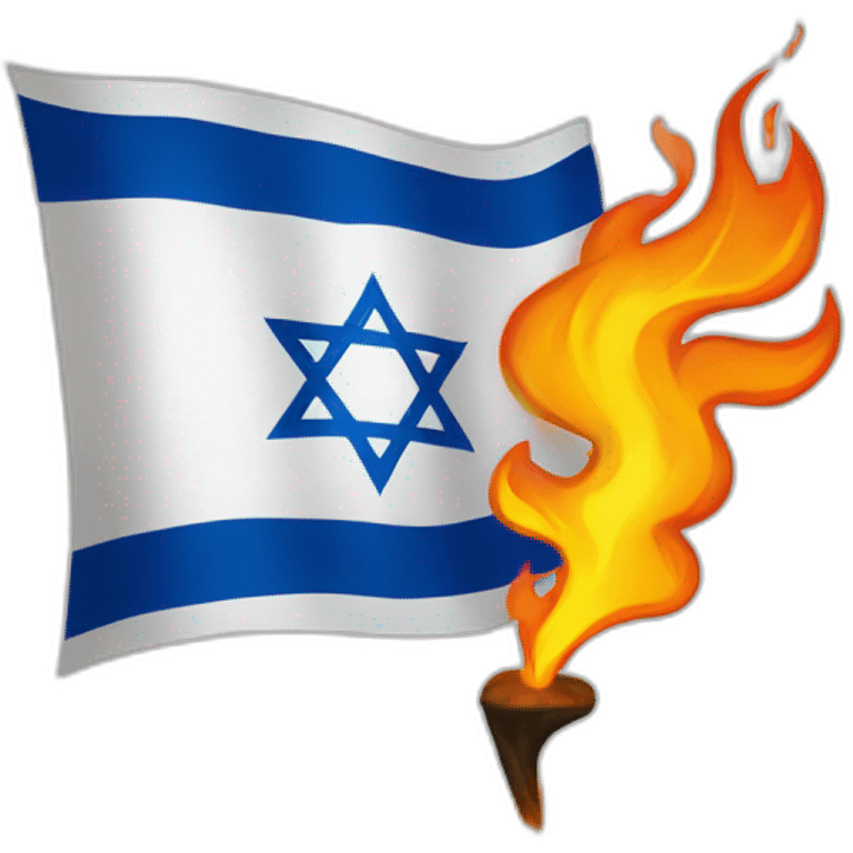 israeli flag on fire emoji