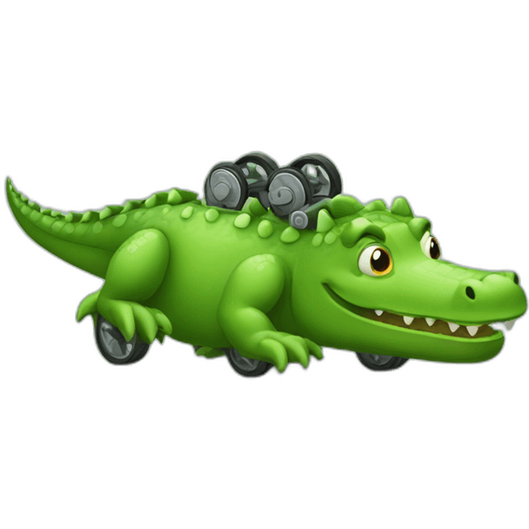 crocodile-with-wheels emoji