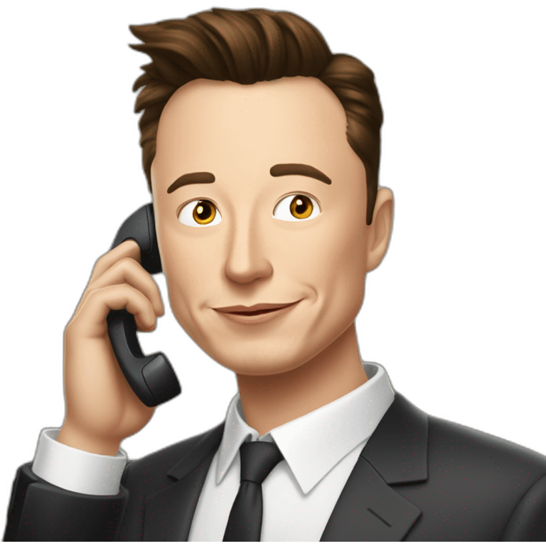 Elon Musk au téléphone emoji