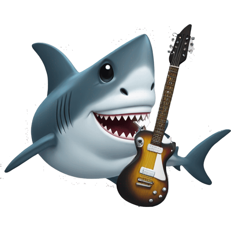 shark with a gitar emoji