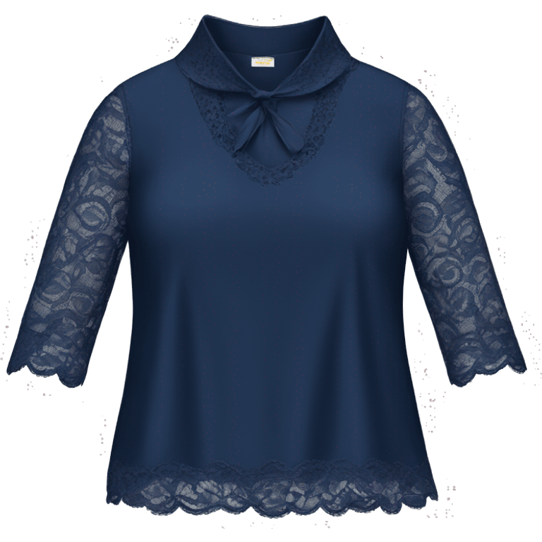  Navy blue top with lace emoji