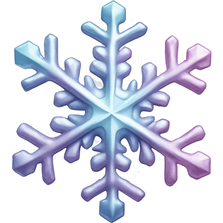 Realistic metallic isolated pink,pastel blue,pastel purple and silver snowflake with diamonds and pearls on it. emoji