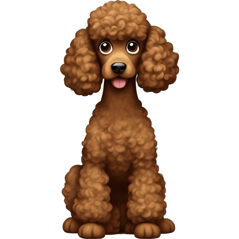 Brown poodle farts emoji